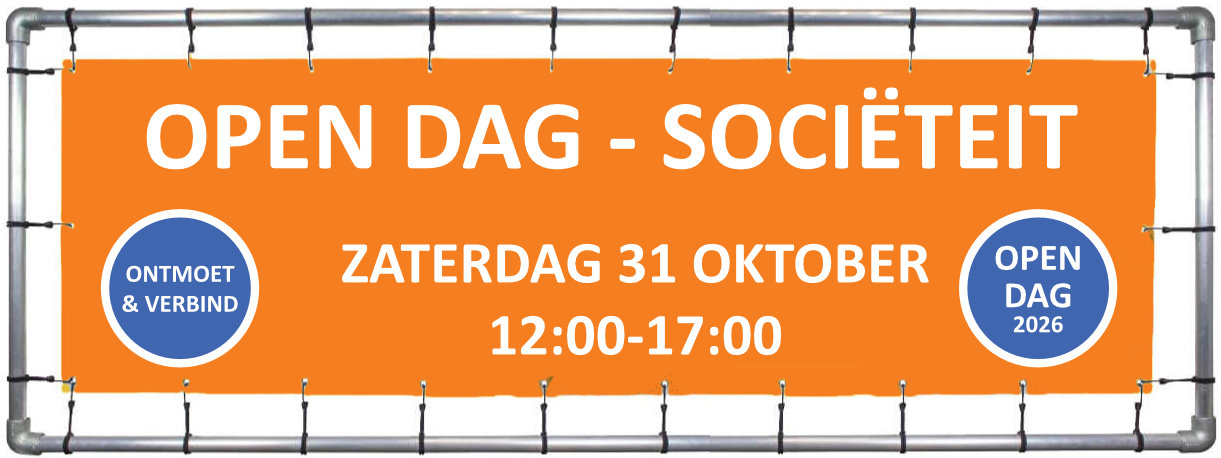 Open Dag Sociëteit — zaterdag 31 oktober 12:00-17:00