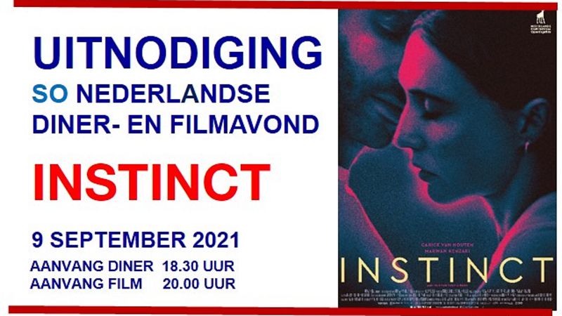 UITNODIGING Nederlandse Diner- en Filmavond "INSTINCT" (besloten)