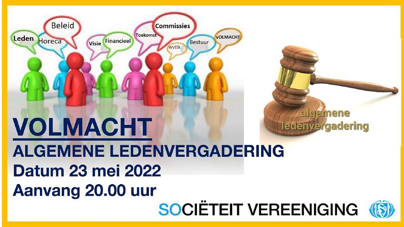VOLMACHT voor ALV 23 mei 2022 mogelijk